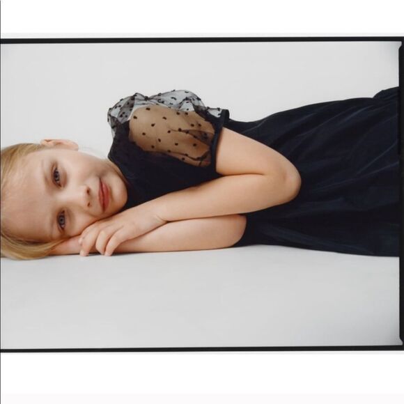 Black combination taffeta dress - Picture 7 of 10